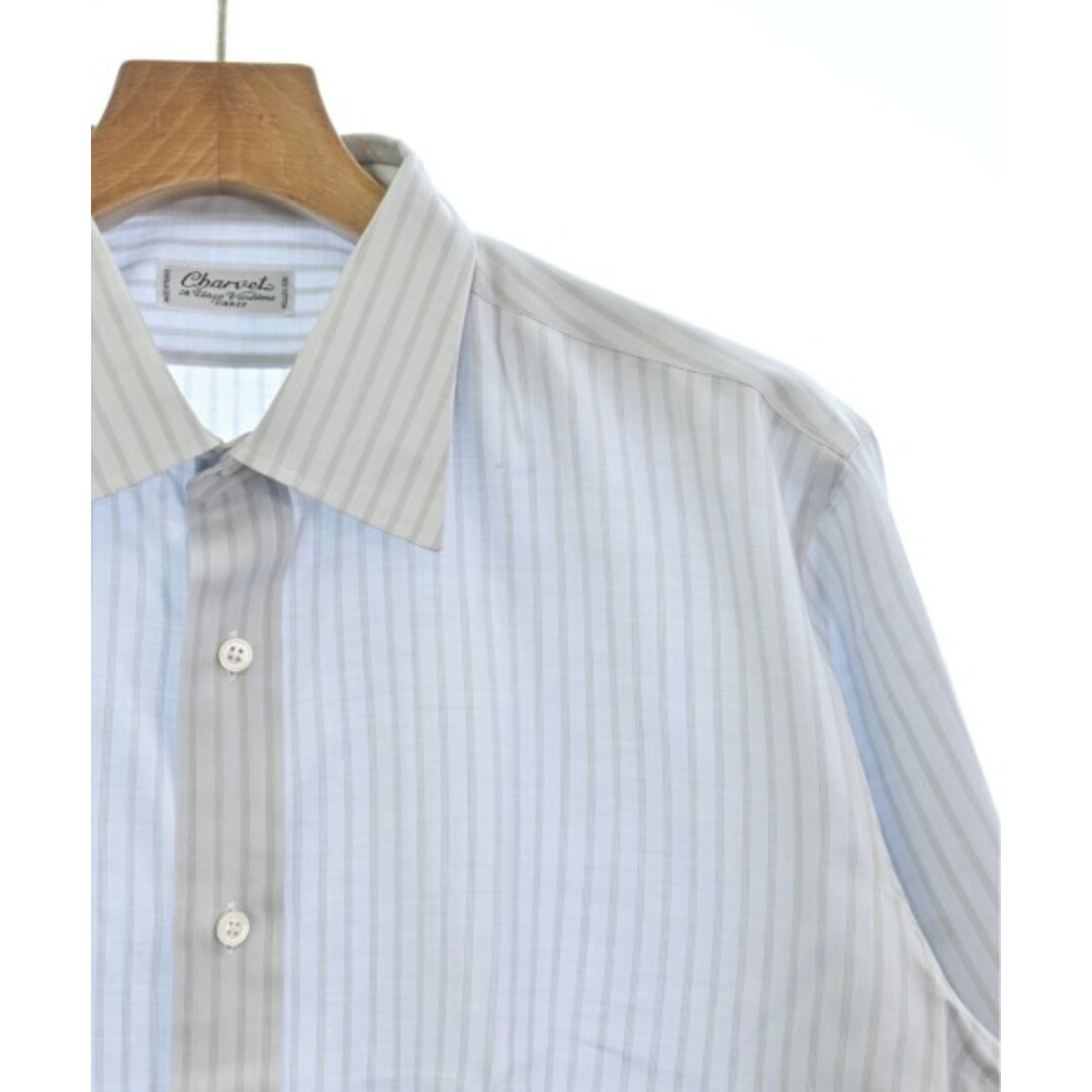 charvet シャルベ ドレスシャツ -(XXL位) 青系(ストライプ charvet シャルベ ドレスシャツ -(XXL位) 青系(ストライプ