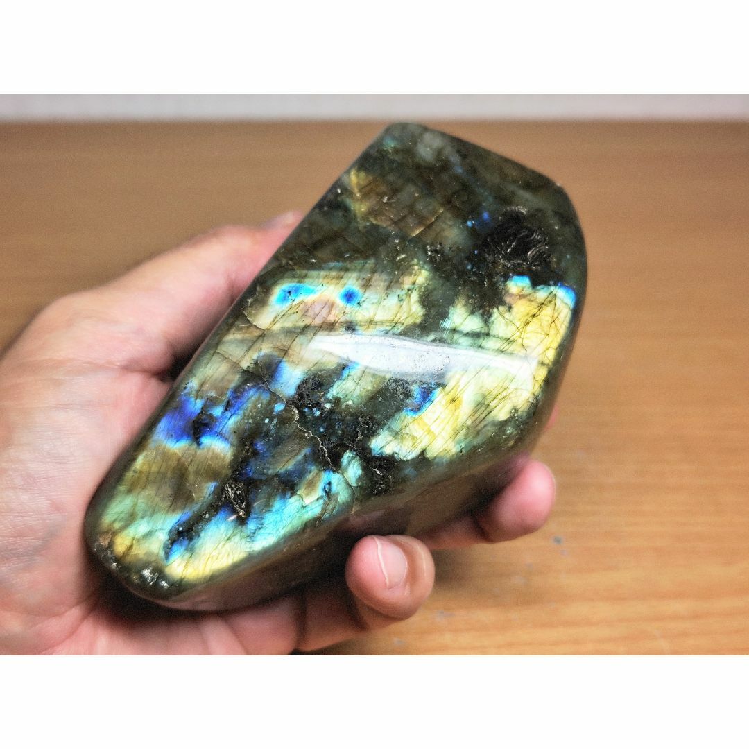 ラブラドライト 821g 鑑賞石 原石 鉱物 自然石 誕生石 水石 置石 宝石