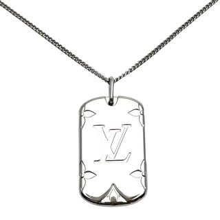 ルイヴィトン(LOUIS VUITTON)のLOUIS VUITTON ルイヴィトン ネックレス ロケットネックレス モノグラム アクセサリー メンズ 小物    M62484 シルバー メンズ 約25.1g【中古品】(ネックレス)