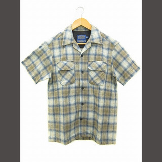 ペンドルトン(PENDLETON)のペンドルトン オープンカラーシャツ 開襟シャツ ウール チェック 半袖 S(シャツ)
