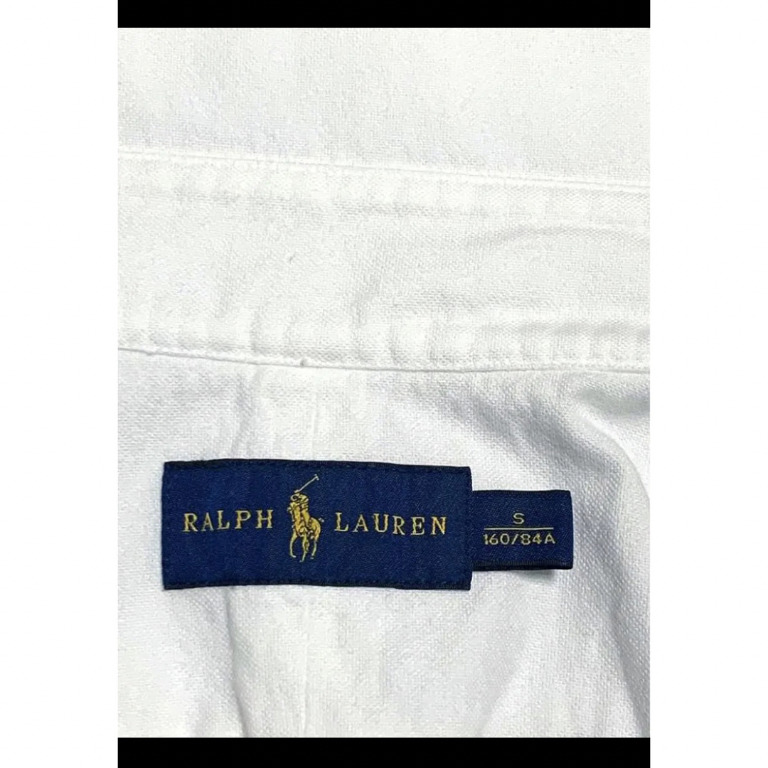 Ralph Lauren(ラルフローレン)のラルフローレン ボタンダウン シャツ 半袖 ホワイト S     NO1425 レディースのトップス(シャツ/ブラウス(半袖/袖なし))の商品写真