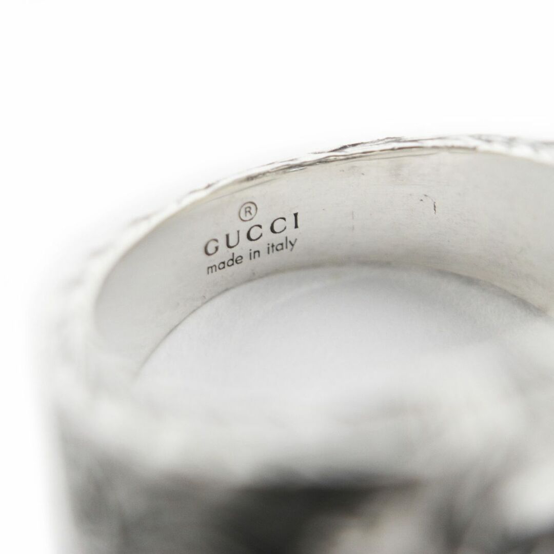 Gucci(グッチ)の美品□定価￥48,400 GUCCI/グッチ 455302 アラベスク インターロッキングG Ag925 シルバーリング/指輪 19号 イタリア製 重量13.3g メンズ メンズのアクセサリー(リング(指輪))の商品写真