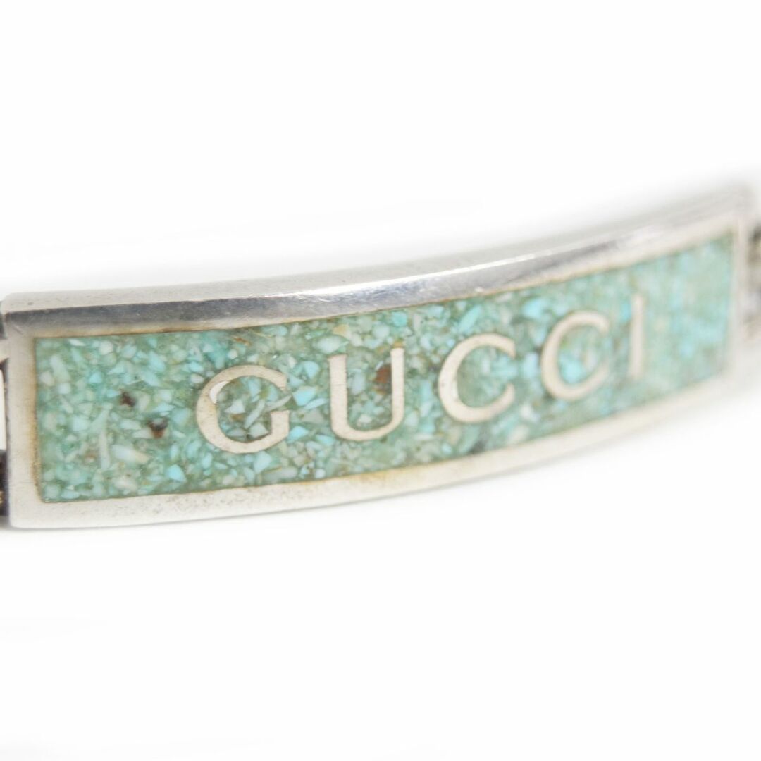 Gucci - 美品□GUCCI/グッチ 678712 Ag925×エナメル ロゴプレート ゴル