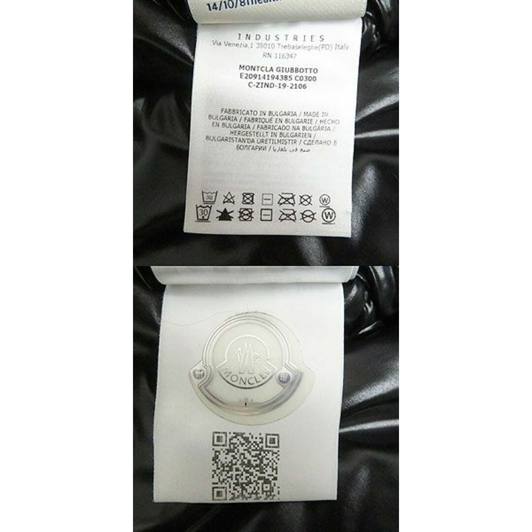 美品□19-20AW MONCLER/モンクレール ロゴ刺繍デザイン MONTCLA/モンクラ フーデッド WZIP ダウンジャケット ブラック 1 国内正規品 メンズ 6