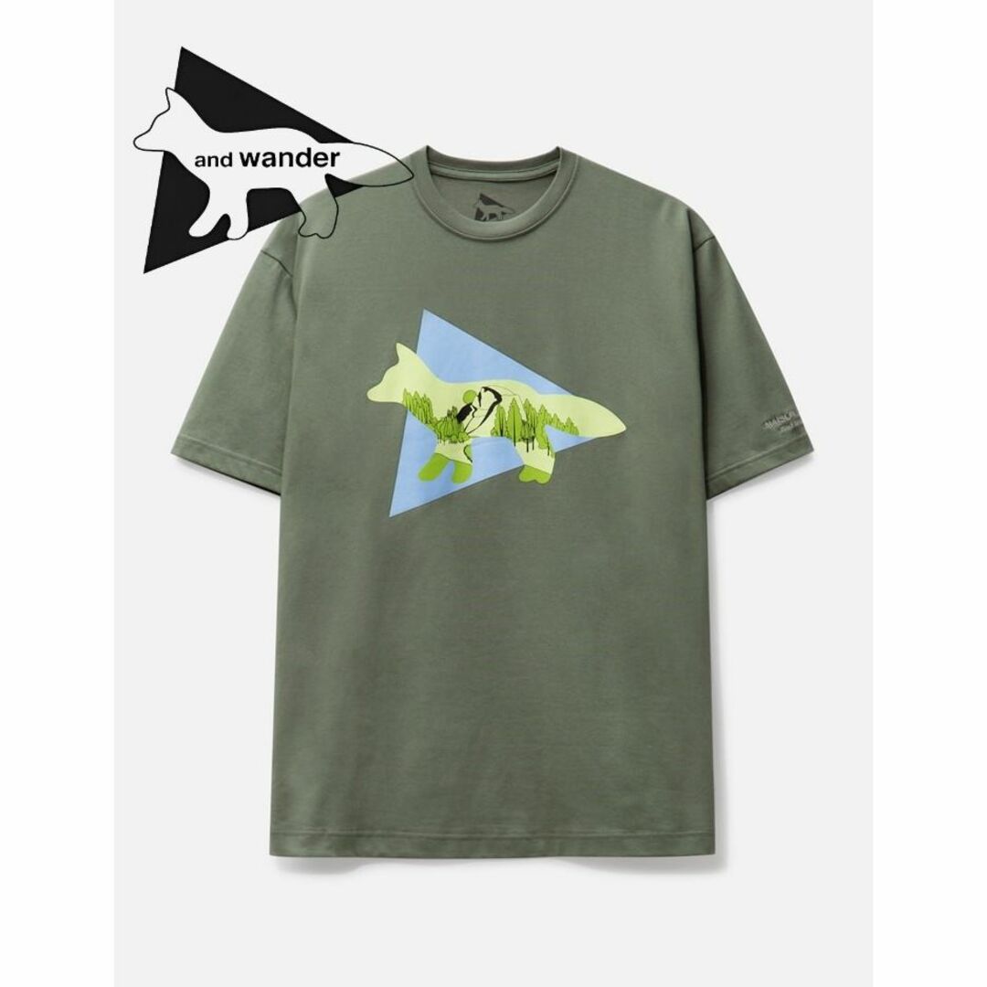 MAISON KITSUNE'(メゾンキツネ)のAND WANDER × MAISON KITSUNÉ ドライ コットン T ト メンズのトップス(Tシャツ/カットソー(半袖/袖なし))の商品写真
