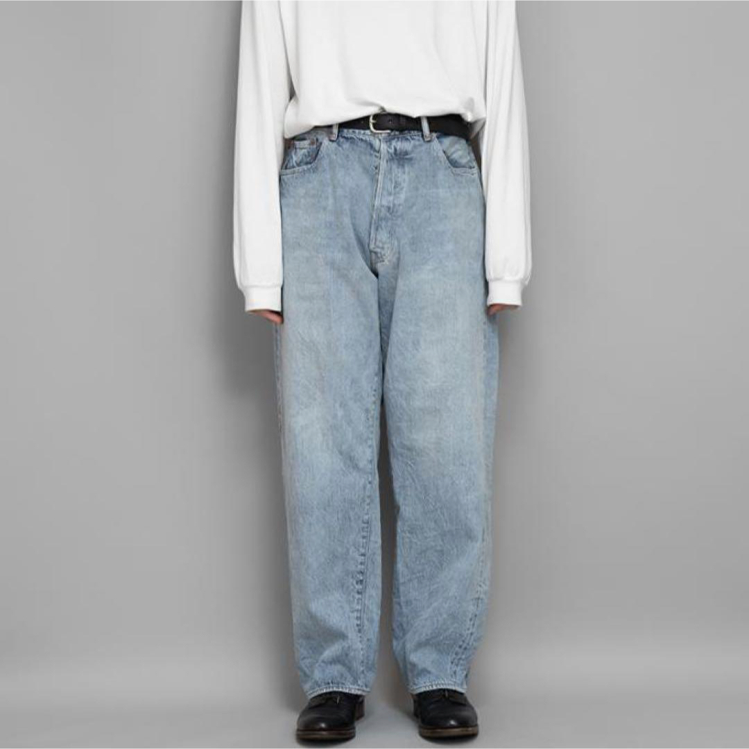 コモリ デニム5Pパンツ ブリーチ サイズ2 23SS-