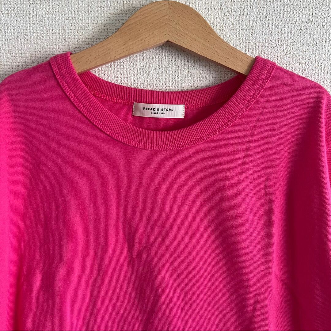 FREAK'S STORE(フリークスストア)の【美品】FREAKSSTORE フリークスストア 半袖Tシャツ ピンク 個性派 レディースのトップス(Tシャツ(半袖/袖なし))の商品写真