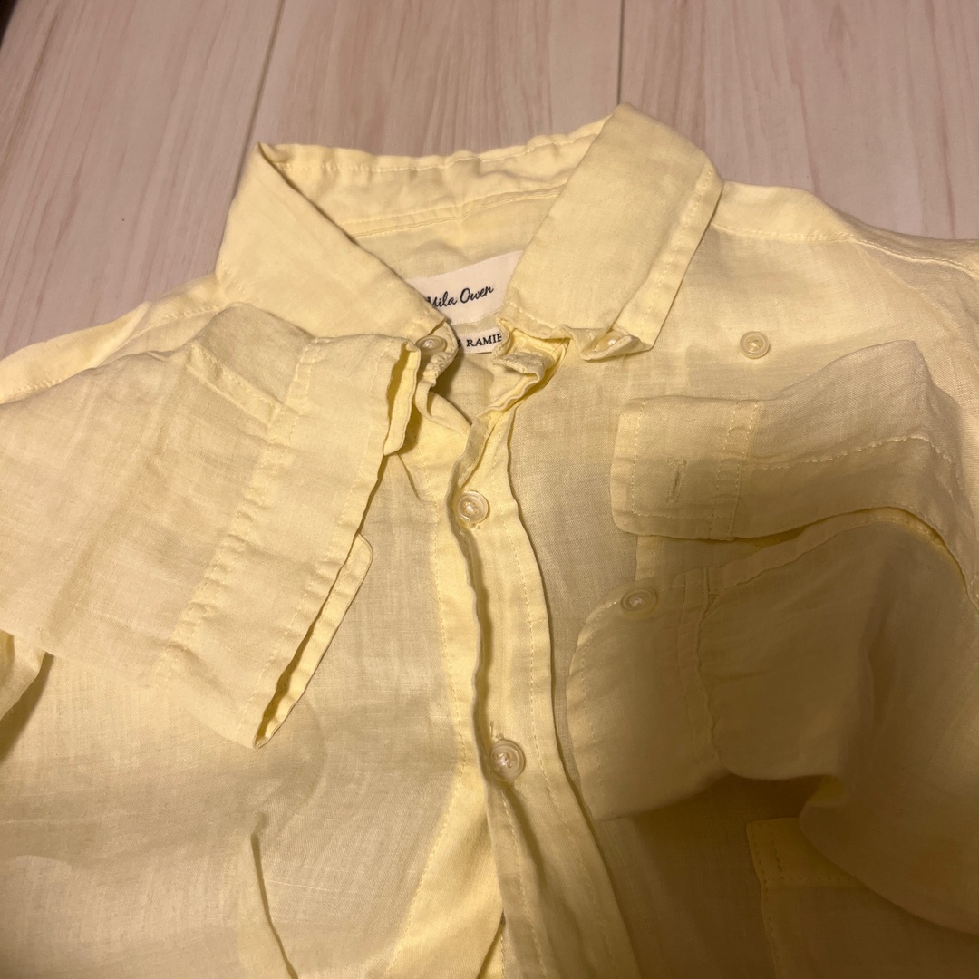 Mila Owen(ミラオーウェン)のミラオーウェン Mila Owen イエローシャツ yellow シアーシャツ レディースのトップス(シャツ/ブラウス(長袖/七分))の商品写真