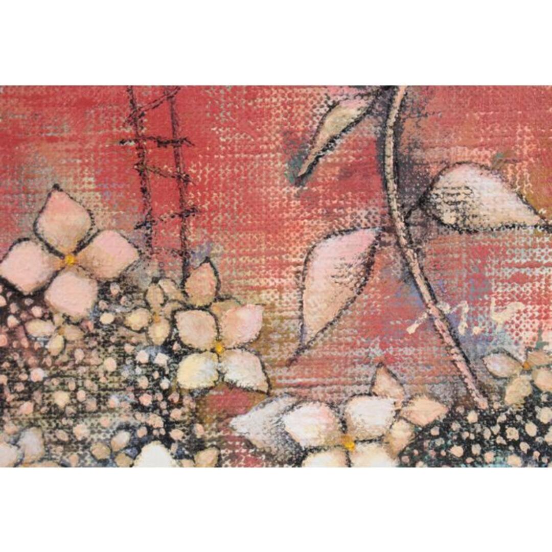 額装油彩画「夕陽の丘道」