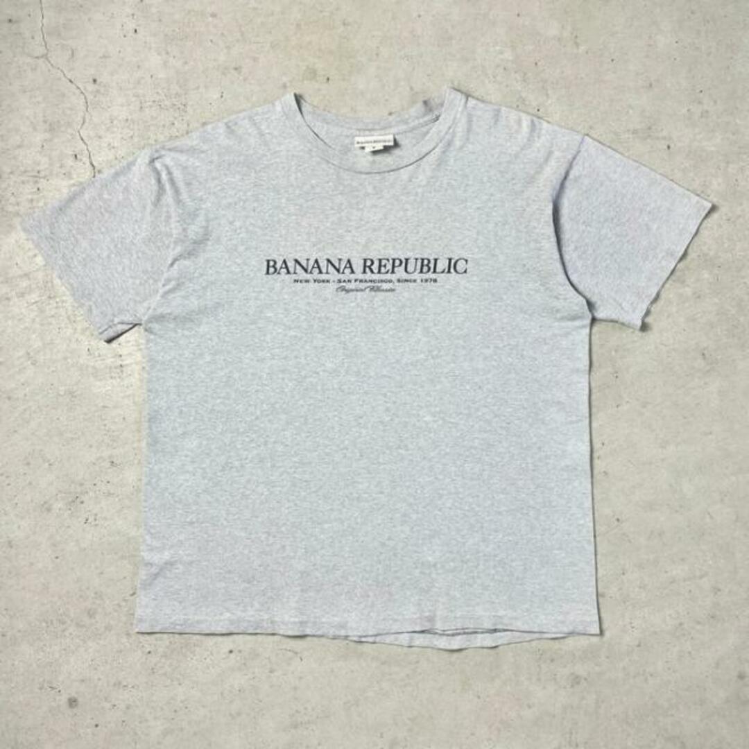 90年代 USA製 BANANA REPUBLIC バナナリパブリック フロントロゴ プリント Tシャツ メンズL-XL相当