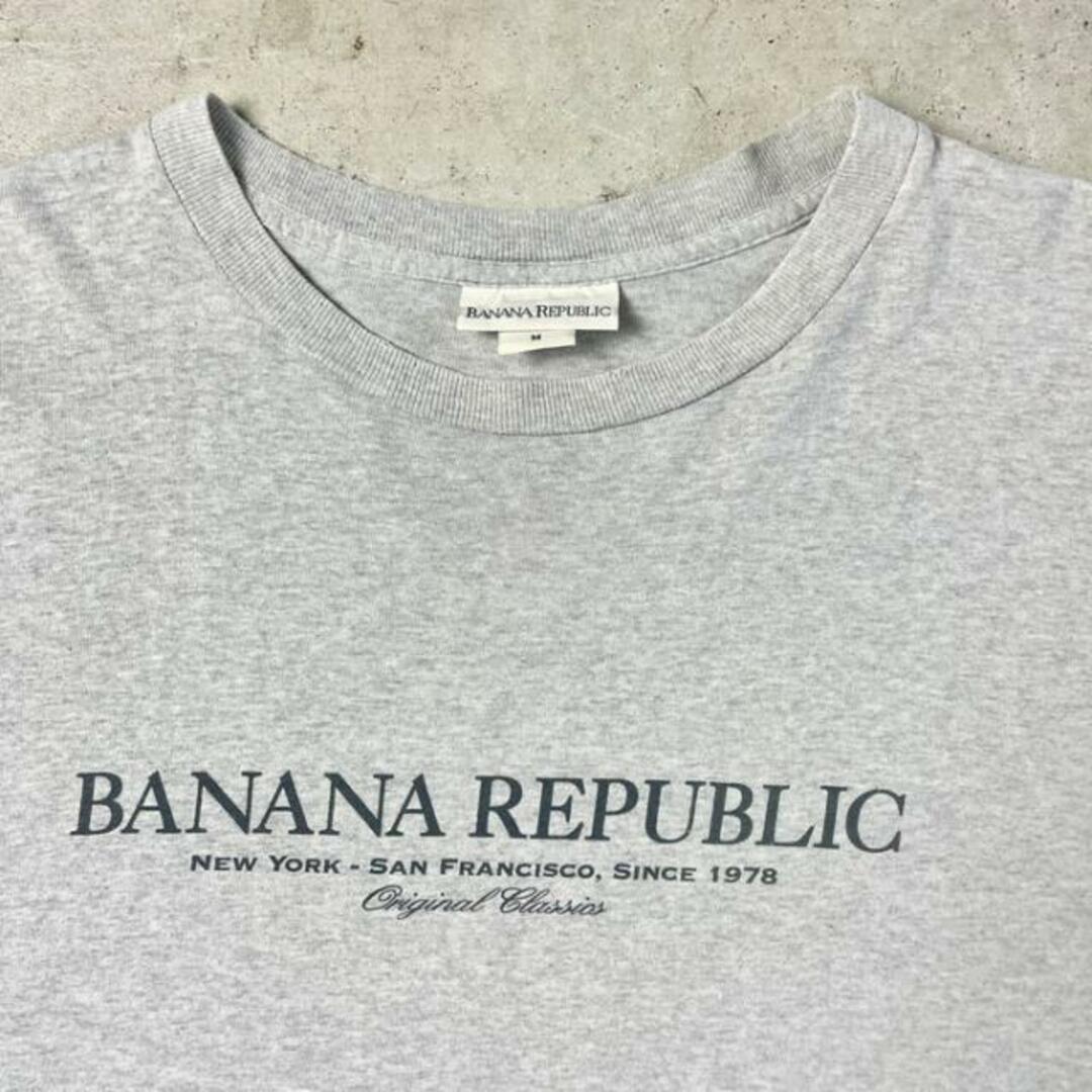 90年代 USA製 BANANA REPUBLIC バナナリパブリック フロントロゴ プリント Tシャツ メンズL-XL相当