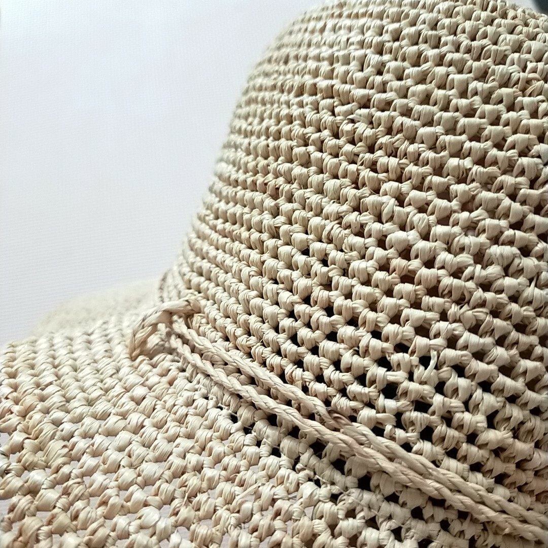 MUJI (無印良品)(ムジルシリョウヒン)の無印良品 ラフィア椰子 キャペリンハット レディースの帽子(麦わら帽子/ストローハット)の商品写真