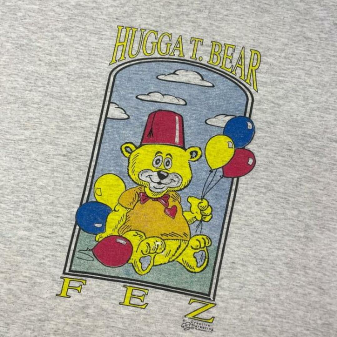 USA製 90年代 HUGGA T.BEAR くま 熊 アニマル キャラクター プリントTシャツ メンズL