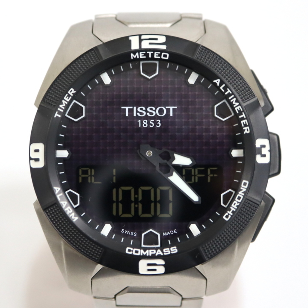 【TISSOT】ティソ タッチファンクション 腕時計 メンズ チタン 黒文字盤 ソーラー T091420A/ok03341ik
