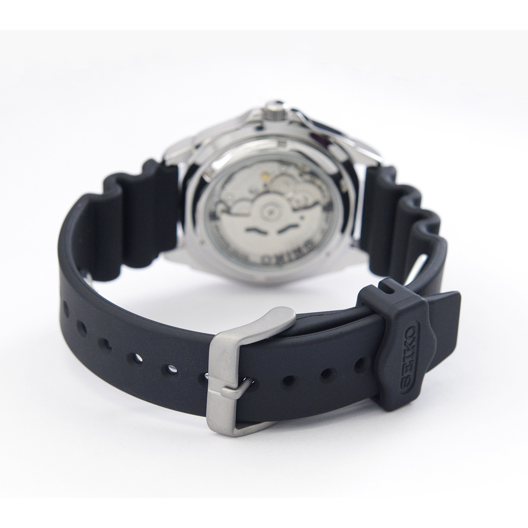 新品 未使用品 セイコー SEIKO 腕時計 5 SPORTS 海外モデル 自動巻き 日本製 Cal.7S36搭載 裏蓋スケルトン ブラック/シルバー  SNZB33J2 メンズ 送料無料 [逆輸入品]