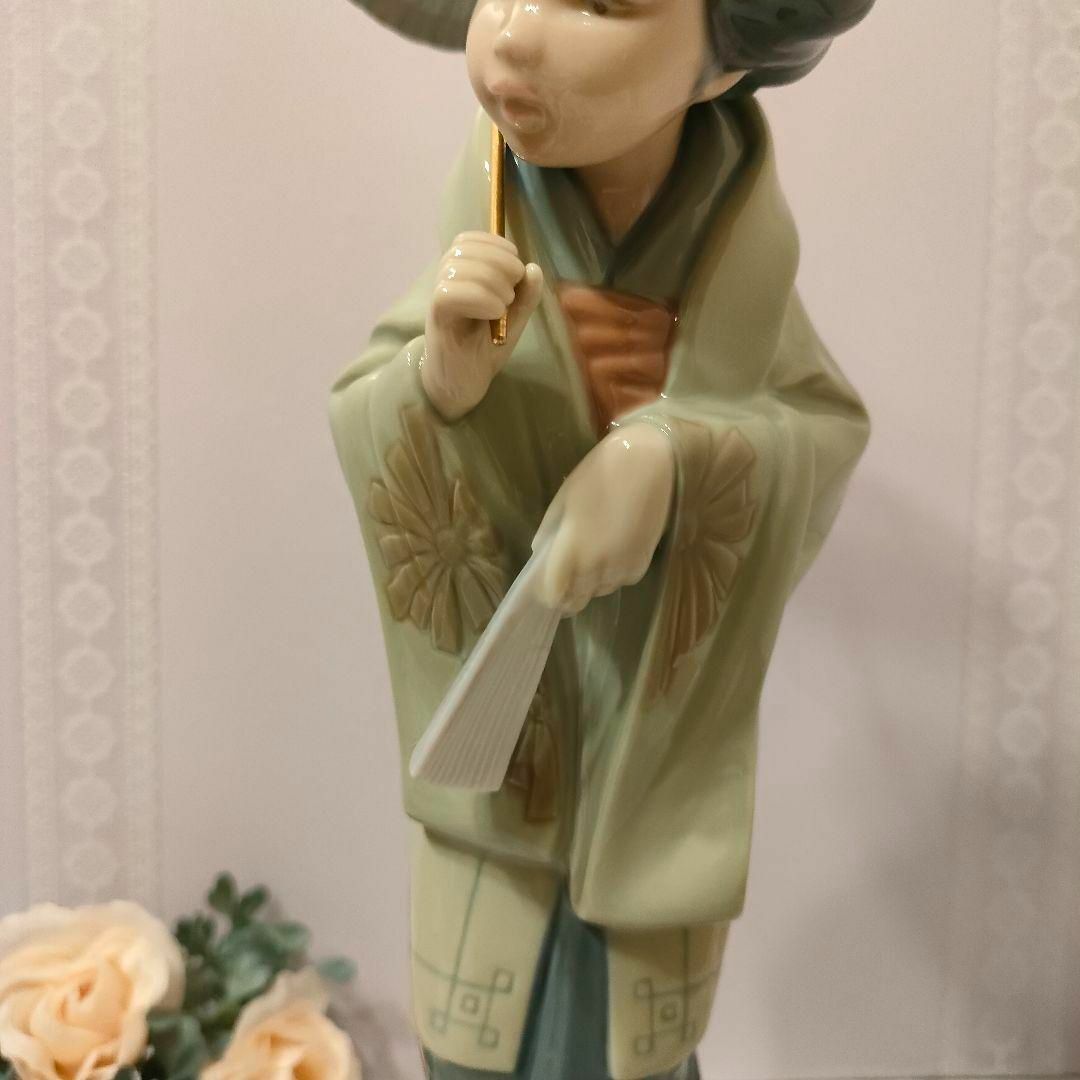 リヤドロ LLADRO 着物 和傘 和装 扇子 陶器 置物 人形 女の子 女性-