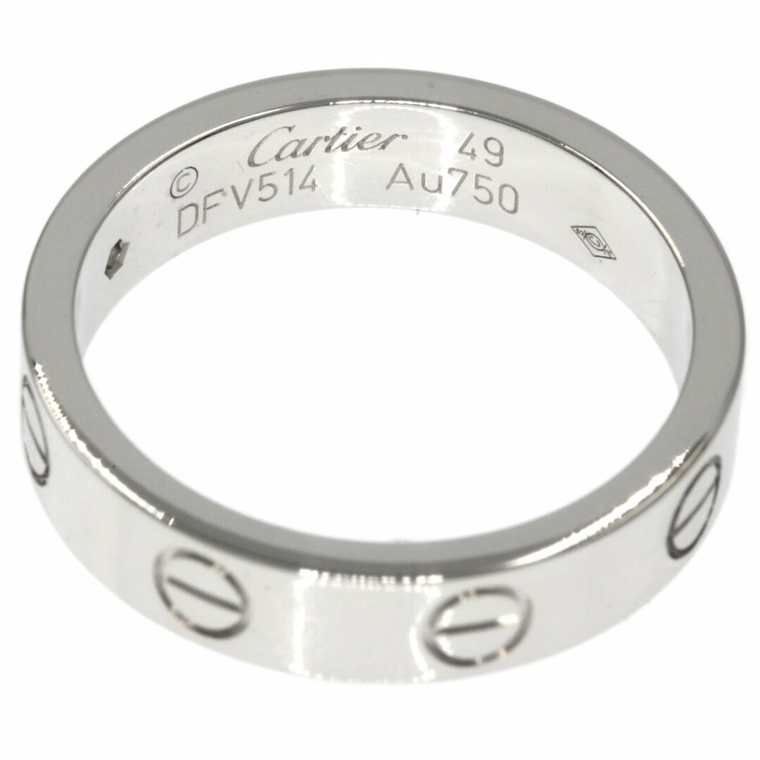CARTIER ミニラブリング 1P ダイヤモンド #49 リング・指輪 K18WG レディースK18WGサイズ