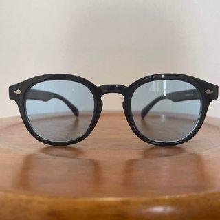 色違有/ヴィンテージライクサングラスBKAQ カラーレンズ  黒縁 moscot(サングラス/メガネ)