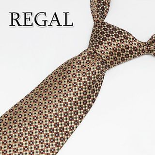 リーガル(REGAL)の美品 REGAL リーガル シルク ネクタイ ゴールド オレンジ(ネクタイ)