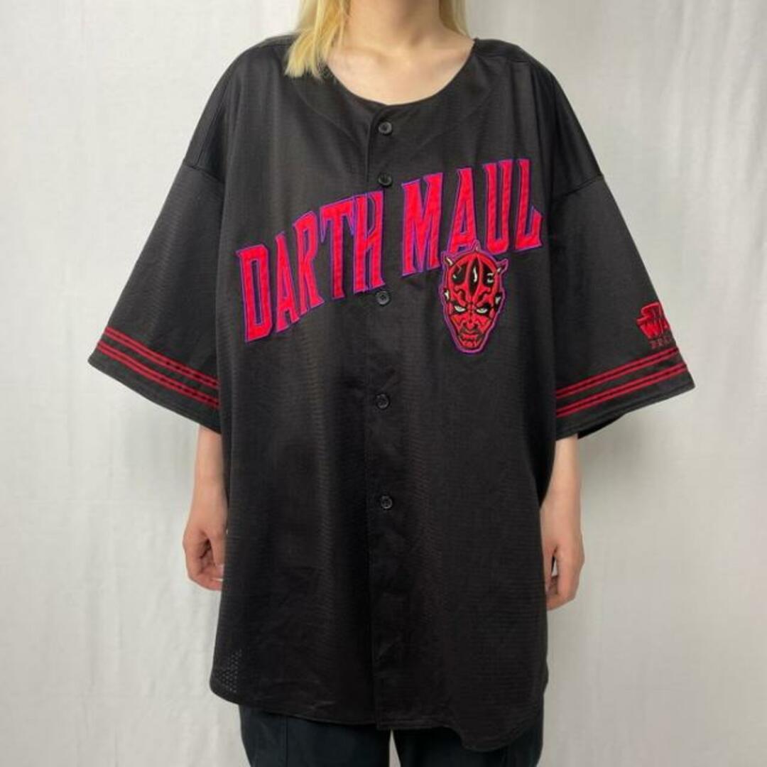 90年代 STAR WARS DARTH MAUL スターウォーズ ダースモール メッシュ ベースボールシャツ メンズ2XL 2