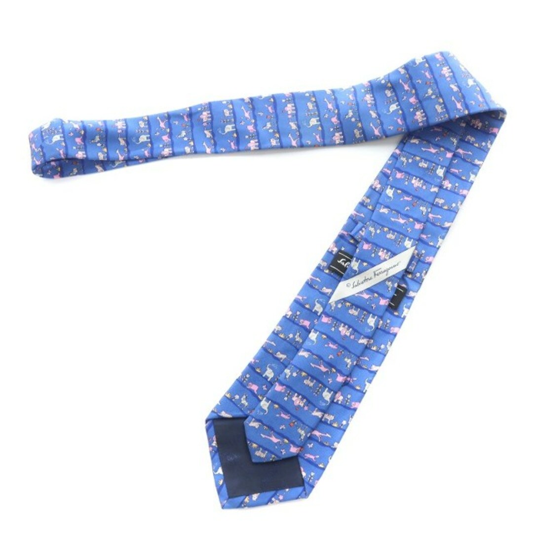 Salvatore Ferragamo(サルヴァトーレフェラガモ)のSalvatore Ferragamo ネクタイ 総柄 絹 青 マルチカラー メンズのファッション小物(ネクタイ)の商品写真