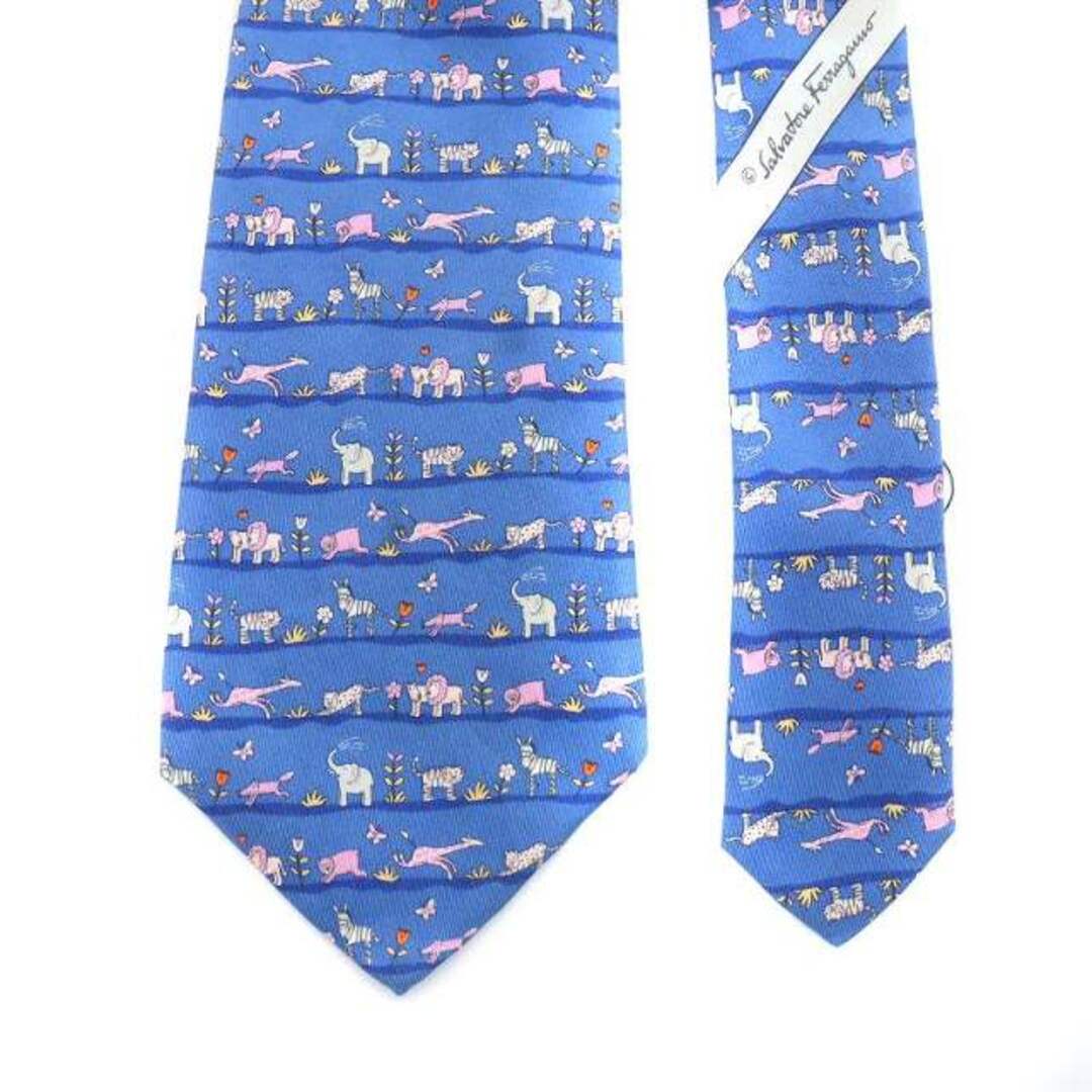 Salvatore Ferragamo(サルヴァトーレフェラガモ)のSalvatore Ferragamo ネクタイ 総柄 絹 青 マルチカラー メンズのファッション小物(ネクタイ)の商品写真