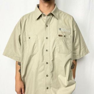 ビッグサイズ Carhartt カーハート 企業ロゴ刺繍 半袖ワークシャツ