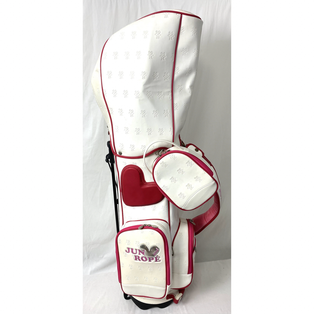 JUN&ROPE’(ジュンアンドロペ)のレディース ゴルキャディー バッグ スタンド付き 6分割 可愛い ハート スポーツ/アウトドアのゴルフ(バッグ)の商品写真