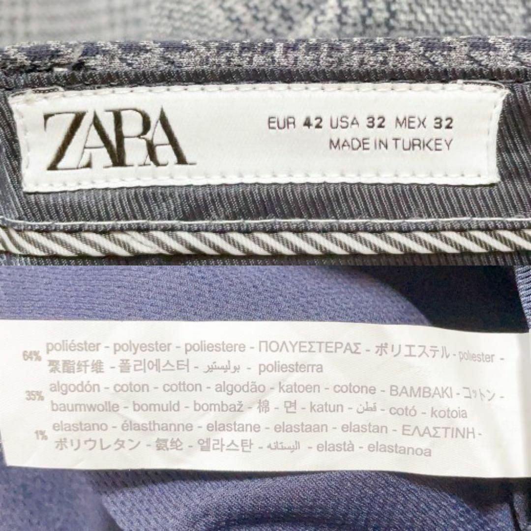 ZARA(ザラ)のZARA スリーピース スーツ セットアップ グレンチェック グレー EUR50 メンズのスーツ(セットアップ)の商品写真