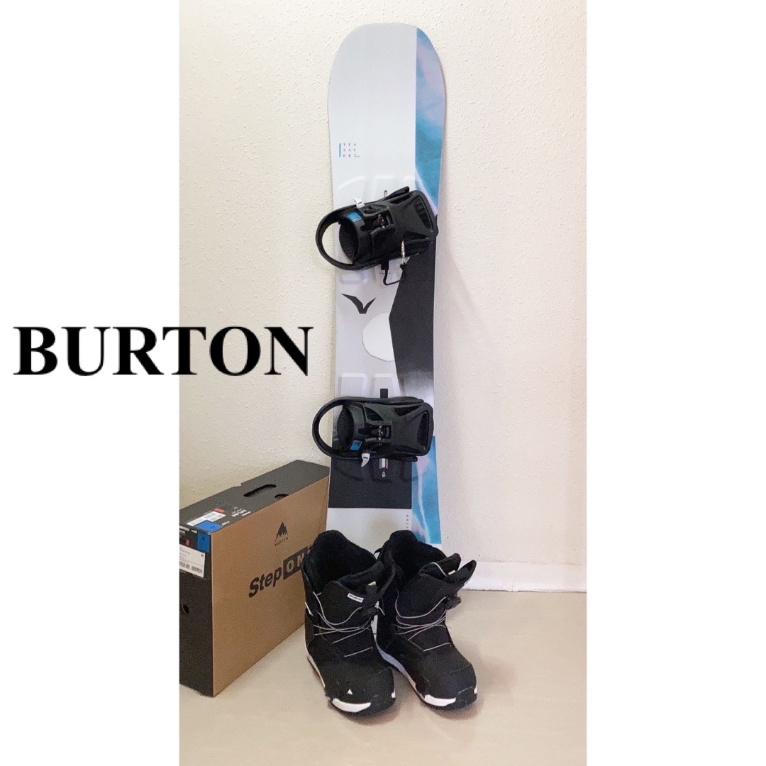 BURTON(バートン)のジュニアBURTON 3点セット（板、ビンディング、ブーツ） スポーツ/アウトドアのスノーボード(ボード)の商品写真