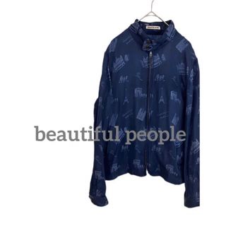 【高級品】beautiful people シルク混ダブルブレストジャケット