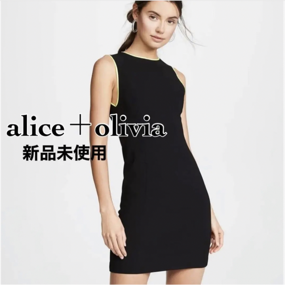 【新品タグ付き】alice＋olivia★ミニワンピ　黒　レディース　スポーティ レディースのワンピース(ミニワンピース)の商品写真