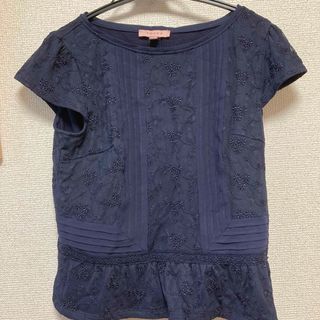 TOCCA トッカ パールレースカットソー Tシャツ ネイビー M