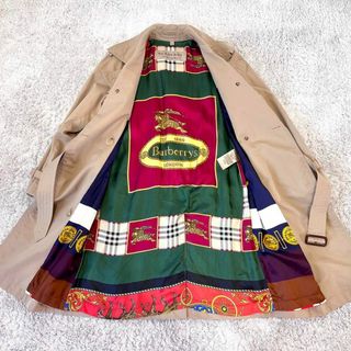 バーバリー(BURBERRY)の現行タグ【レア】バーバリーロンドン スカーフ柄 トレンチコート ベージュ M(トレンチコート)