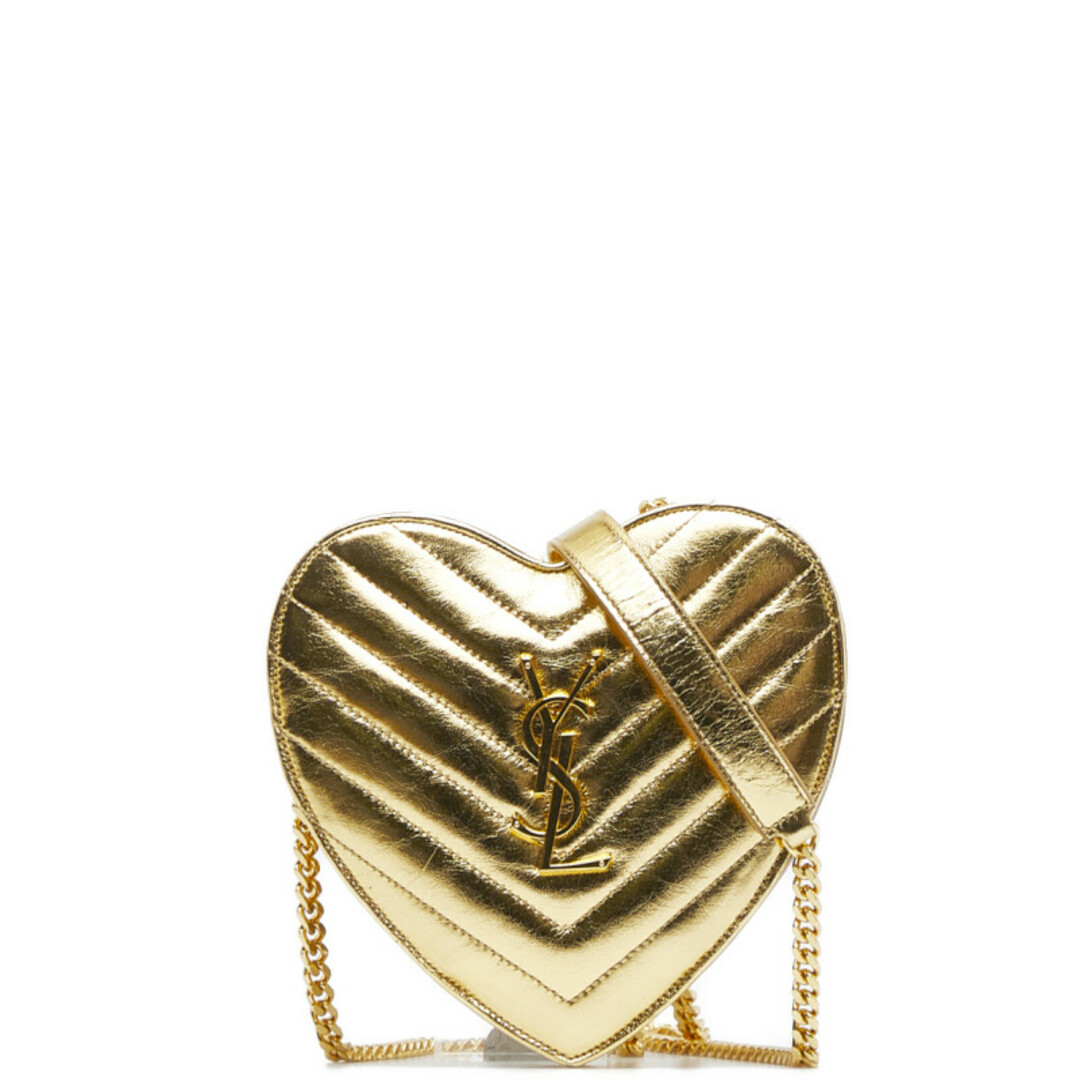 Saint Laurent - サンローラン ラブハート Vステッチ チェーン 斜め