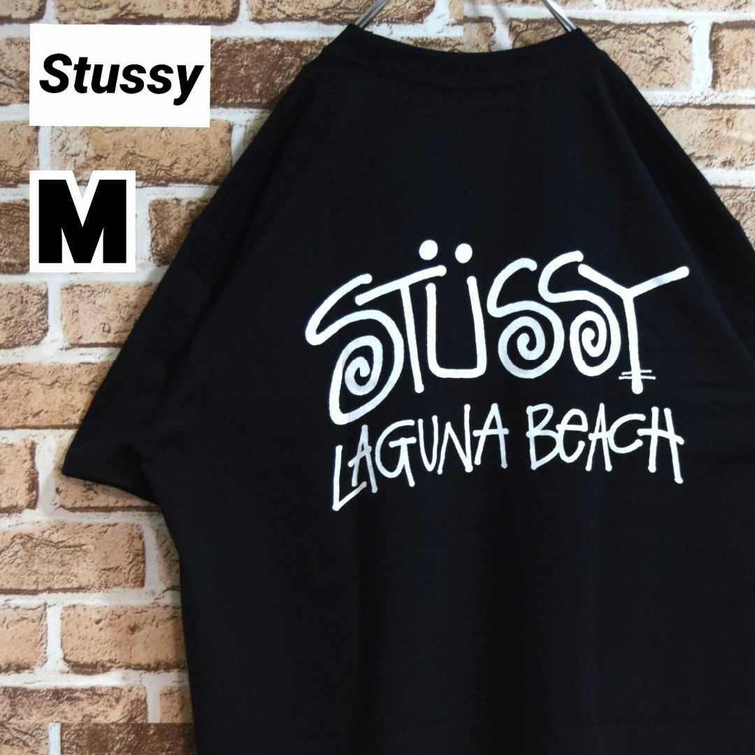 ステューシー》正規・新品タグ ラグーナビーチ ブラック M Tシャツ-