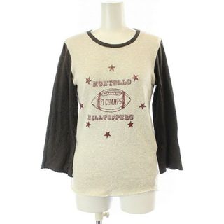 レミレリーフ(REMI RELIEF)のレミレリーフ カットソー Tシャツ 七分袖 クルーネック ロゴ F 茶 グレー(その他)