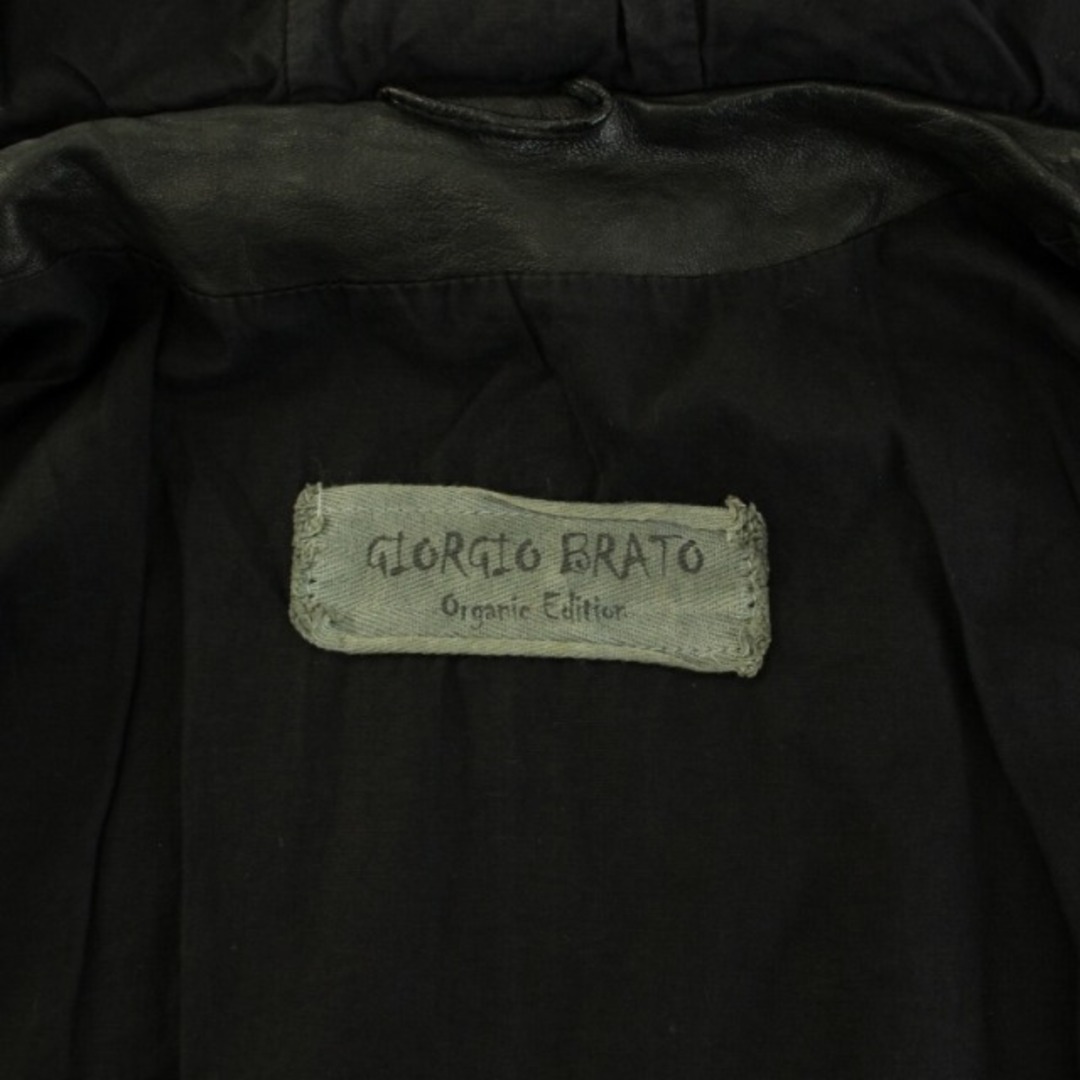 GIORGIO BRATO - GIORGIO BRATO 製品染めフードレザージャケット