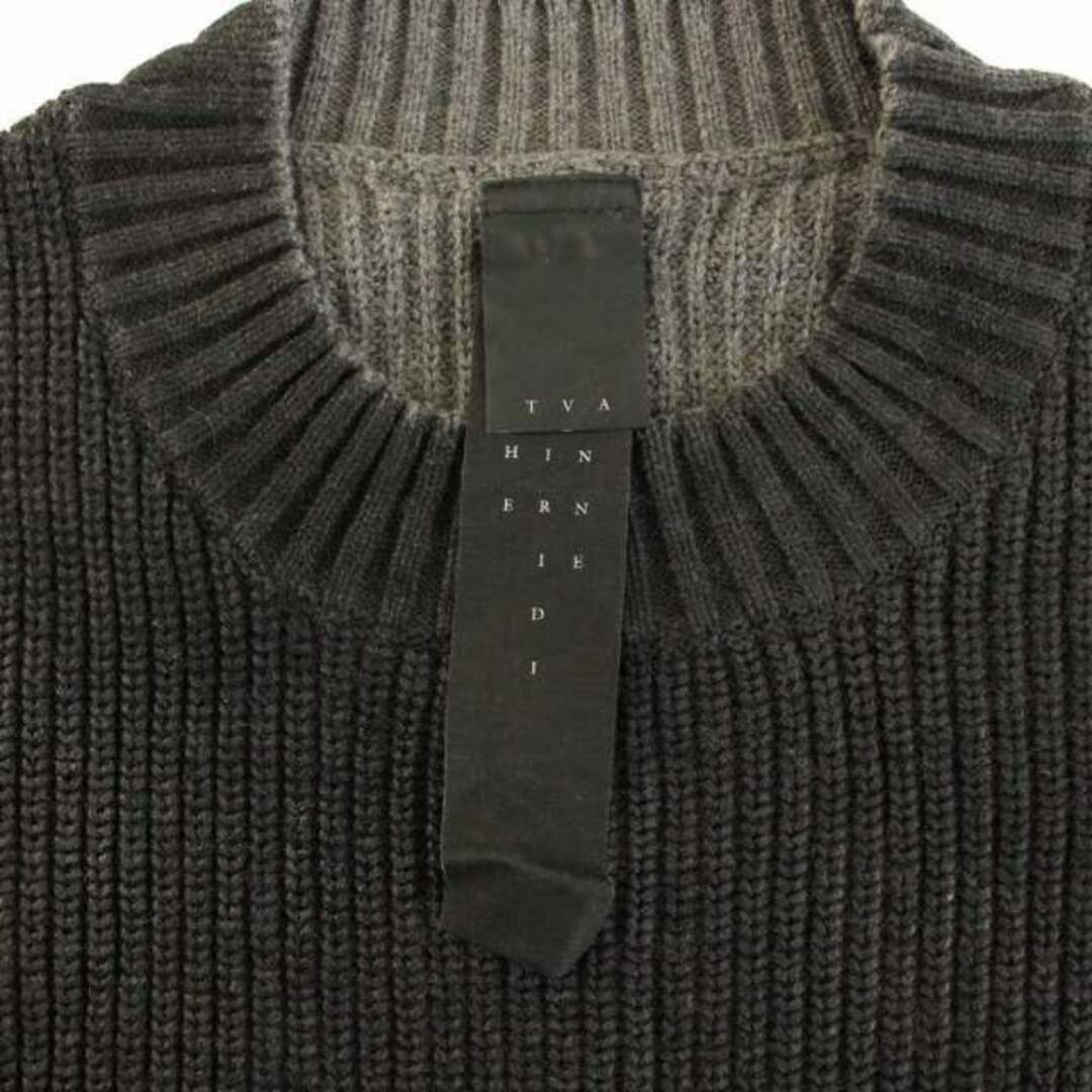 The Viridi-anne(ザヴィリジアン)のThe Viridi-anne 顔料吹付けプルオーバー ニット 長袖 1 S 黒 メンズのトップス(ニット/セーター)の商品写真
