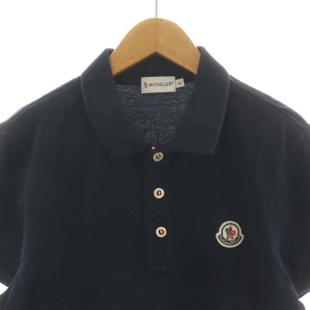 MONCLER MAGLIA POLO MANICA ポロシャツ S 紺 - ポロシャツ