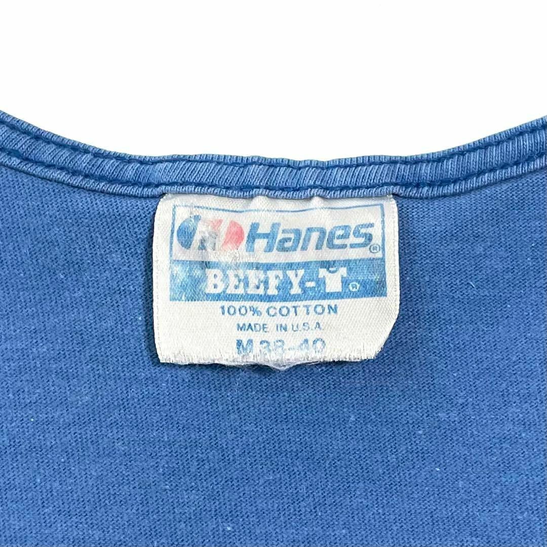 Hanes(ヘインズ)の90s古着　ヴィンテージ　ヘインズ　タンクトップ　民族アート　魚釣り　USA製 メンズのトップス(タンクトップ)の商品写真