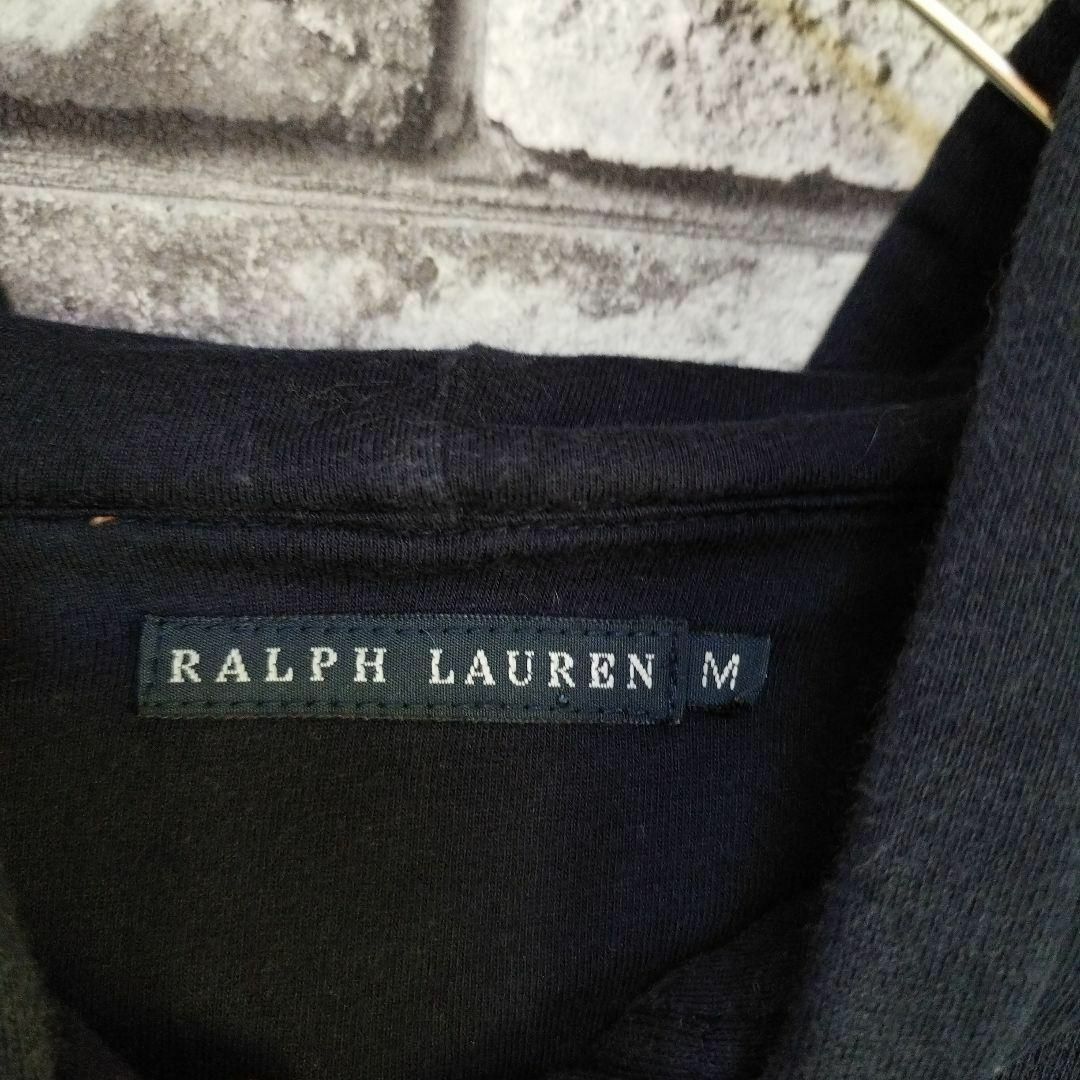 Ralph Lauren(ラルフローレン)のラルフローレンポニー刺繍ワンポイントロゴフーディーパーカーユニセックスMネイビー レディースのトップス(パーカー)の商品写真