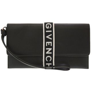 GIVENCHY - 未使用 ジバンシィ ロゴ レザー ブラック クラッチバッグ ...