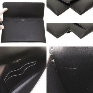 未使用 ジバンシィ ロゴ レザー ブラック クラッチバッグ バッグ 黒 0141  GIVENCHY ジバンシー