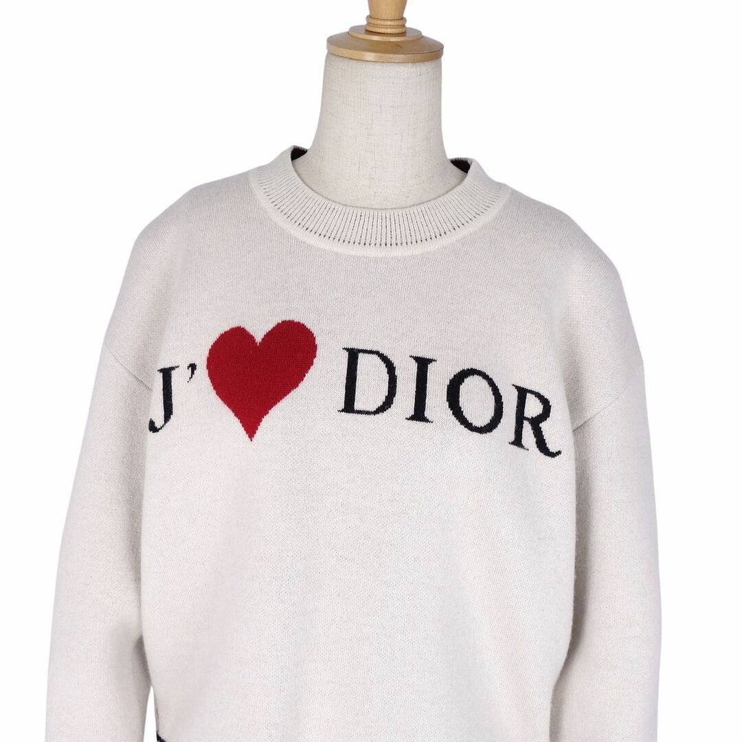 【美品】 Christian Dior ニット レザー ワンピース 40 グレー