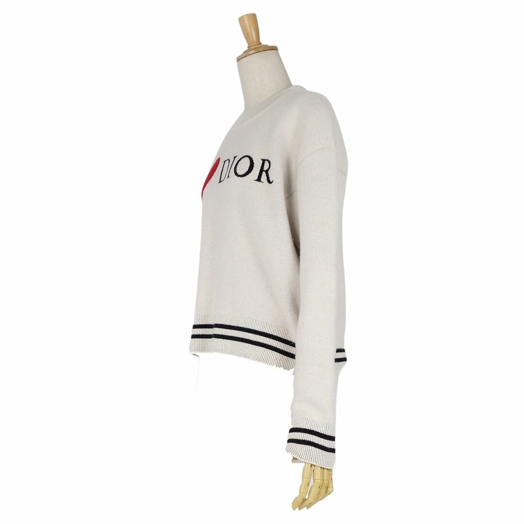 極美品 クリスチャンディオール Christian Dior ニット セーター ロングスリーブ ロゴ ハート カシミヤ トップス レディース I40 F36 USA4(S~M相当) アイボリー/レッド/ブラック 極美品 クリスチャンディオール Christian Dior ニット セーター ロングスリーブ ロゴ ハート カシミヤ トップス レディース I40 F36 USA4(S~M相当) アイボリー/レッド/ブラック