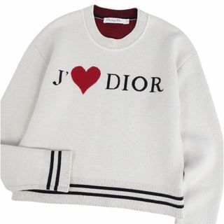 【美品】 Christian Dior ニット レザー ワンピース 40 グレー