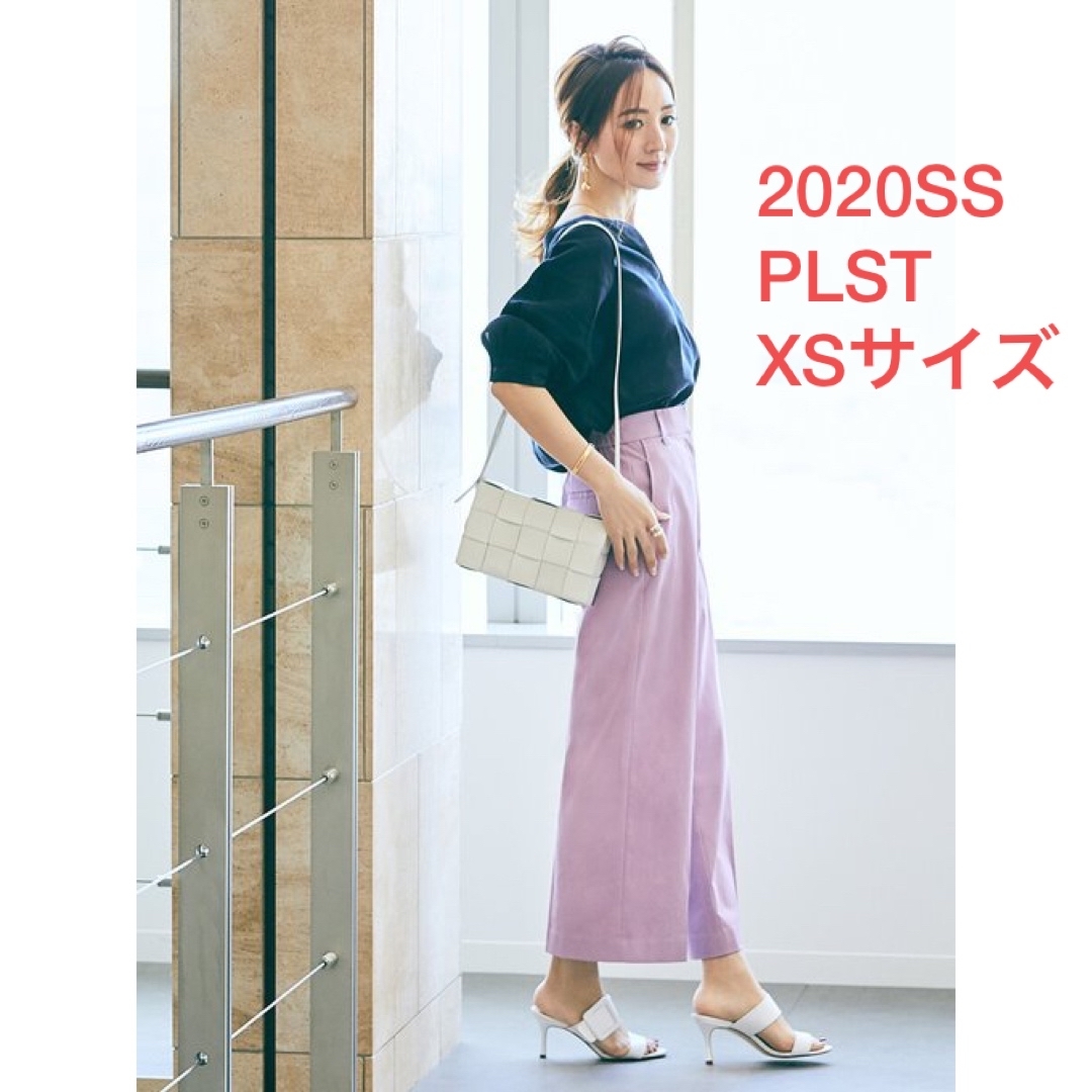 ほぼ新品＊ブランド定番 PLST＊上品&美脚＊リネンブレンドワイドパンツ | フリマアプリ ラクマ