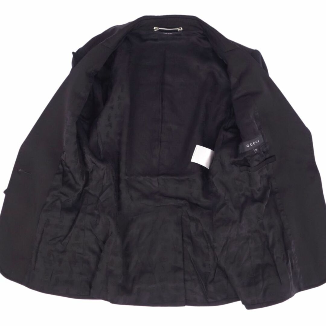グッチ GUCCI セットアップ パンツスーツ ウール ジャケット パンツ レディース イタリア製 36(S相当) ブラック