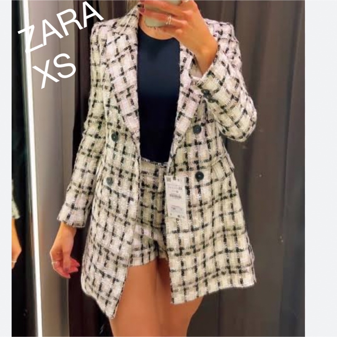 ZARA＊テクスチャーチェックブレザー